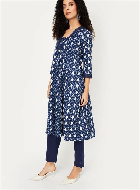 Buy Women Printed A-line Kurta Set Online at just Rs. 1299.0 ...