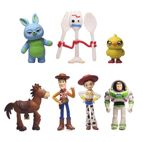 Buy 7Pcs Toy Story Cake Toppers Figurines mini Figures set Cute Action ...