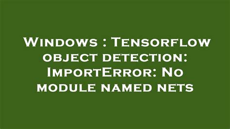 Image result for Modulenotfounderror No Module Named 'Object Detection
