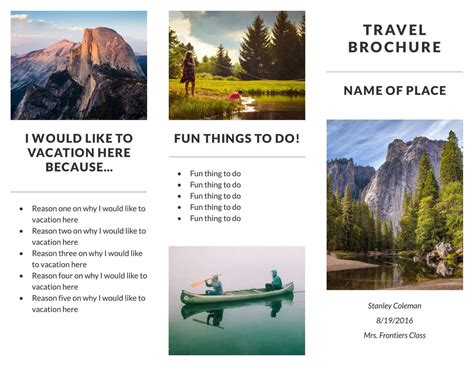 Travel Brochure Examples