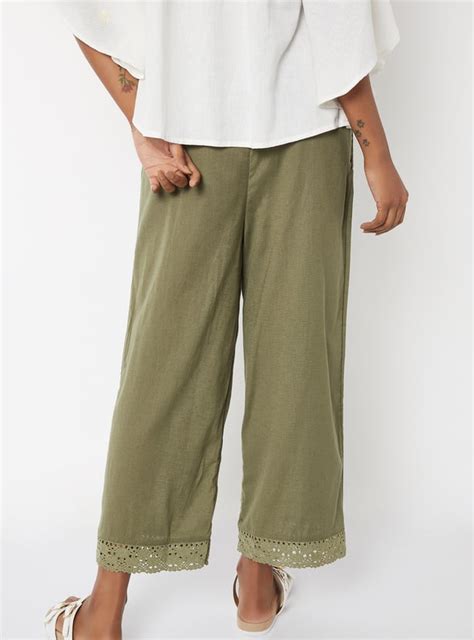 Buy Women Lace Hem Palazzos Online at just Rs. 599.0 - 1000015852648 ...