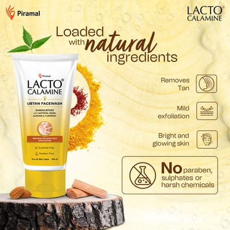 Buy LACTO CALAMINE UBTAN FACEWASH WITH SANDALWOOD SAFFRON NEEM ALMOND ...