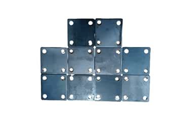 WELDANDFABSHOP 10 Pcs of Hot Rolled Steel Base Plate 3" X 3" with 4 ...