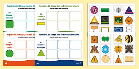 2D Shape Matching | Cut-and-Stick Worksheet | Twinkl SEND