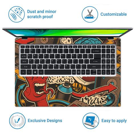 Laptop Skin - Spray Brain Graffiti for 15.6 inch Laptop – SkinsLegend