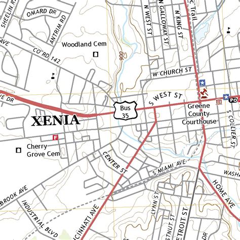 Xenia, OH (2019, 24000-Scale) Map by United States Geological Survey | Avenza Maps