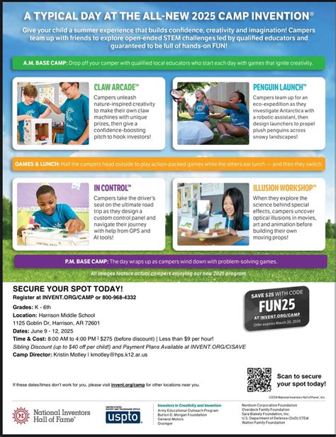 Camp Invention 2025 - Harrison, AR, Harrison Middle School, 9 June to 12 June | AllEvents
