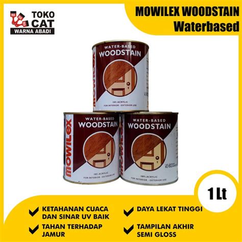 Jual Cat Mowilex Woodstain 1 Liter ( Politur Kayu )-Clear Finish - 400 ...