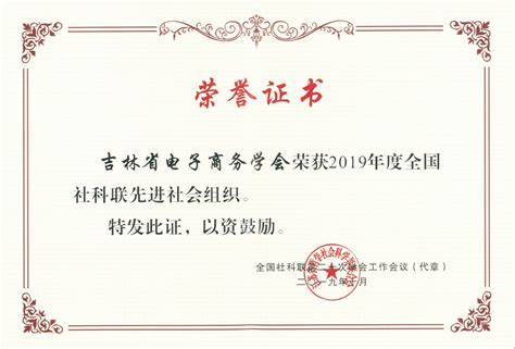 我校组织发起成立的吉林省电子商务学会喜获“2019年度全国社科联先进社会组织”荣誉称号-长春光华学院