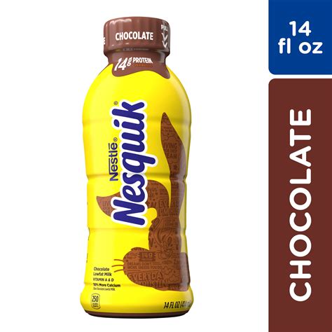 Nestle Nesquik Chocolate Lowfat Milk, Ready to Drink, 14 fl oz ...