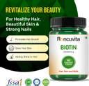RONCUVITA Biotin 10000 mcg Maximum Strength, 60 Vegetarian Capsule for ...