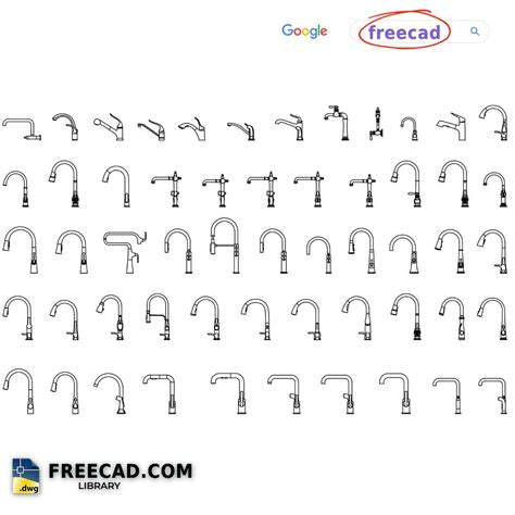 Kitchen Sink Faucet 2D in AutoCAD and DWG file | CAD Free