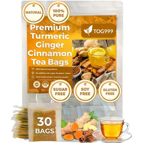 Amazon.com : Special Turmeric Ginger Cinnamon Tea, 100% Natural, Hand ...