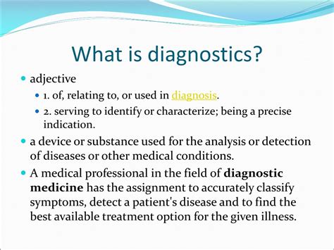 Diagnostic Test Definition Medical at Savannah Mccarthy blog