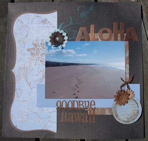 Aloha Goodbye Hawaii Scrapbook Page
