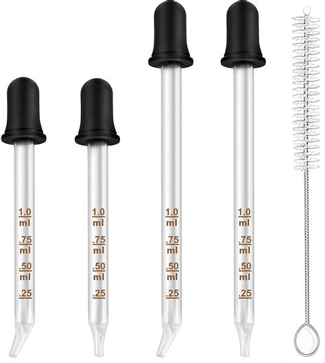 Milcacmt 4 Pack Eye Dropper with Measurement, Droppers for Oils ...