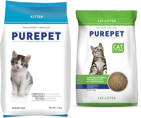 Purepet Clumping Lavender Fragrance Cat Litter (for Multiple Cats), 5kg ...