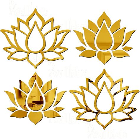 Bikri Kendra - Diya Golden 30 Decorative Mirror Stickers for Wall, Wall ...