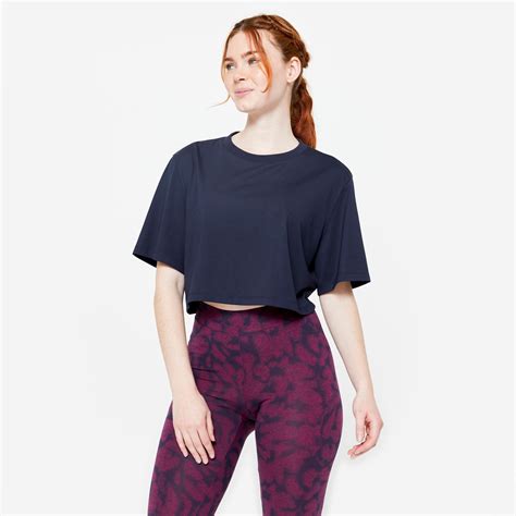 Women's Cropped T-Shirt 520- Steel Blue