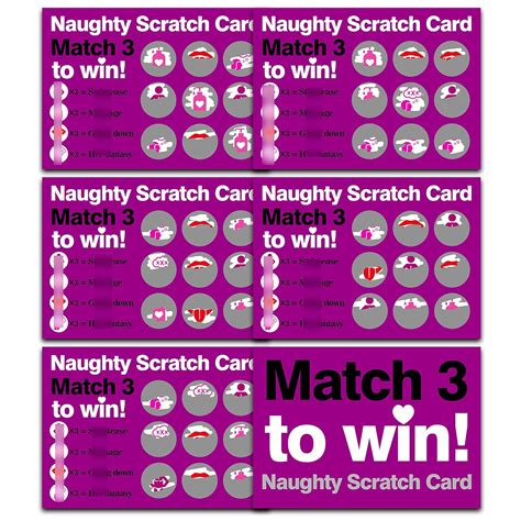 Naughty Scratch Card Game Cards with Envelope - Naughty Scratch Cards ...