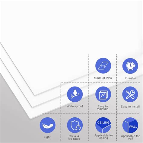 IMXPW Smooth Drop Ceiling Tiles 2ft x 2ft - Waterproof, India | Ubuy