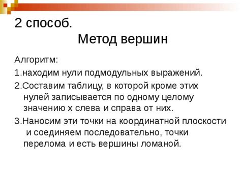 Построение графиков функций, содержащих модуль