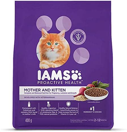 IAMS Mother & Kitten (2-12 Months) Dry Cat Food With Chicken, 400G, 1 ...