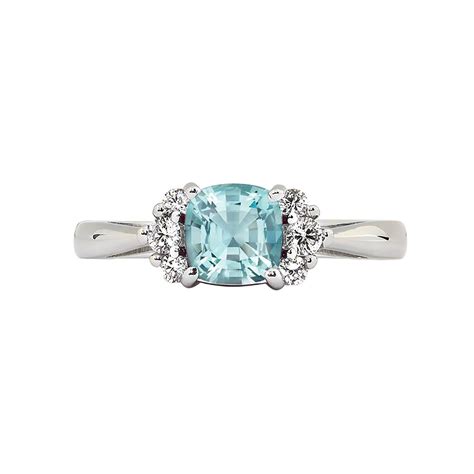 Aquamarine and Diamond Ring by Diamond Cellar | Diamond Cellar