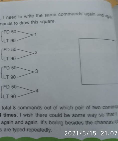 againDobo: To draw a SQUARE, I need to write the same commands again ...