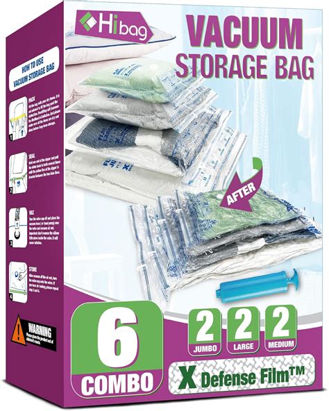 Amazon.com: Vacuum Storage Bags, Space Saver Vacuum Seal Storage Bags 6 ...