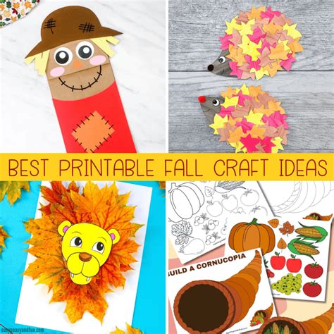 29+ *Free* Printable Fall Crafts for Kids - Marley Doodle Digital