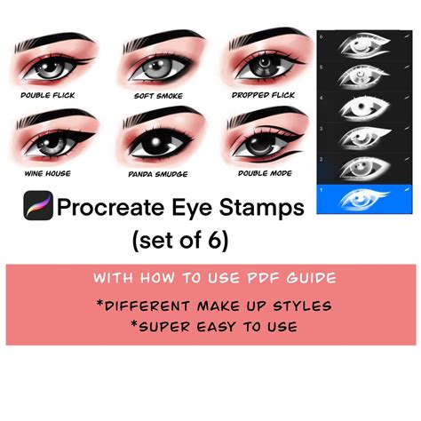 Buy PROCREATE EYE STAMPS With How to Use Guide, Procreate Eye Brushes ...