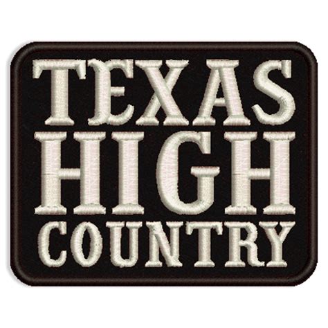 Texas High Country Embroidered Patch