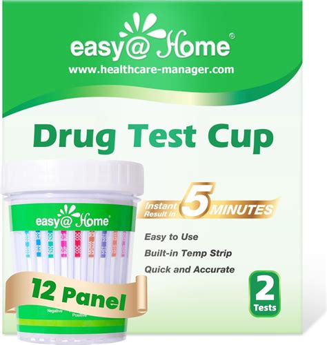 Easy@Home Drug Test Cup: 2 Pack at Home 12 Drug Test Kit, Testing for ...