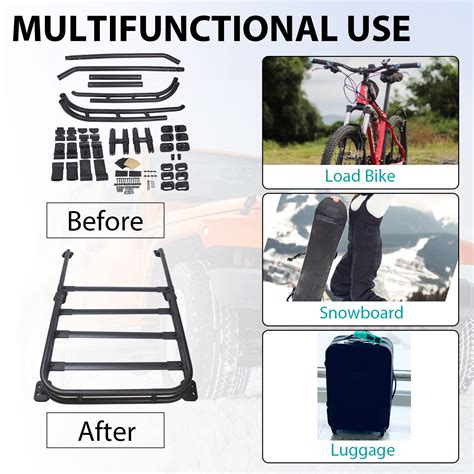 ECOTRIC Roof Rack Rail Top Cargo Luggage Carrier Compatible with 2007 ...