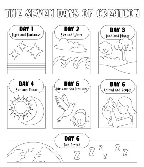 7 Days Of Creation Worksheet Pdf