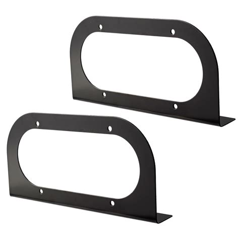 Partsam 2Pcs 6" Oval Tail Light Mounting Brackets [L Shaped] [3mm ...