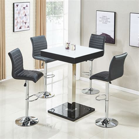 Square Table and Chairs for Restaurant and Bars MDF Steel Dining Table ...