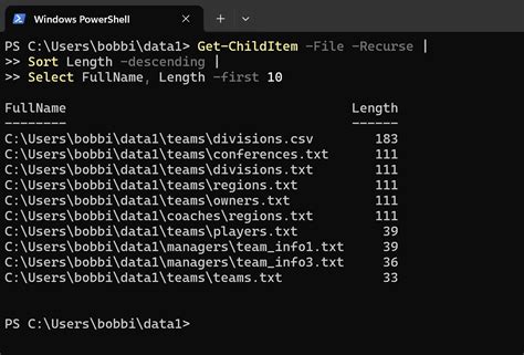 PowerShell Script Get List of Files and File Size in a Directory 的图像结果