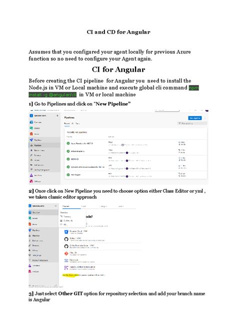 CI and CD for Angular - CI and CD for Angular Assumes that you ...