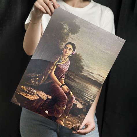 Radha In The Moonlight [Raja Ravi Varma]1890 Metal-Poster – Myxtur
