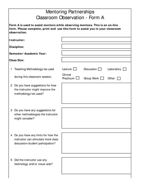 Image result for Behavior Observation Form Template