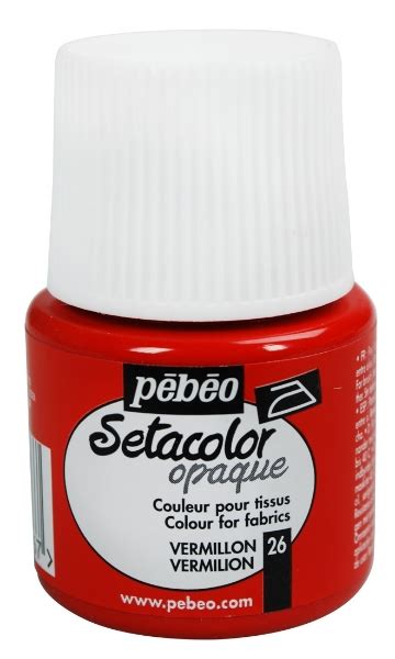 htconline.in| Pebeo Setacolour Opaque 45ml Vermilion( 026) - htconline.in