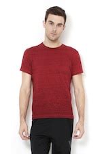 Buy Men Red Solid Crew Neck T-Shirts Online - 224271 | Van Heusen