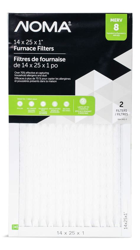 NOMA MERV 8 Furnace Air Filters, 14 x 25 x 1-in, 2-pk | Canadian Tire