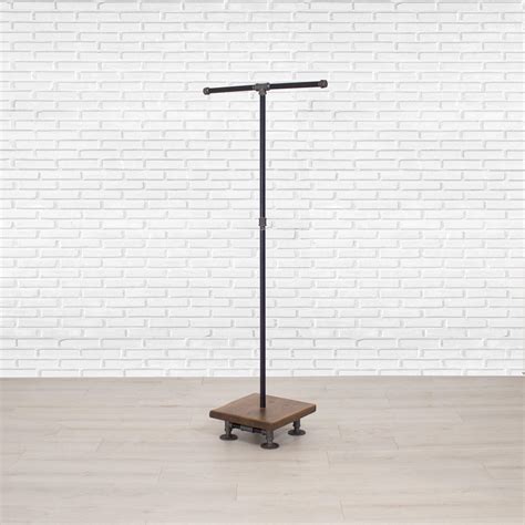 Industrial Pipe and Wood Clothes Rack 2-Way, Garment Rack, Clothing ...