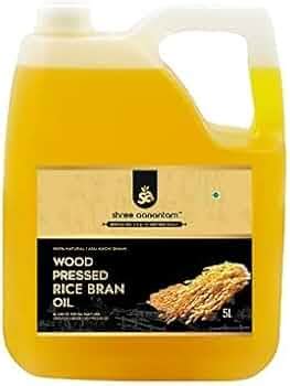 Shree Aanantam Cold Pressed Rice Bran Oil - 5 Litre | Bottle | Kolhu ...