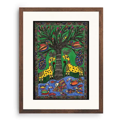 Tree of life with Peacock Madhubani Art: Buy Madhubani Paintings & Art ...