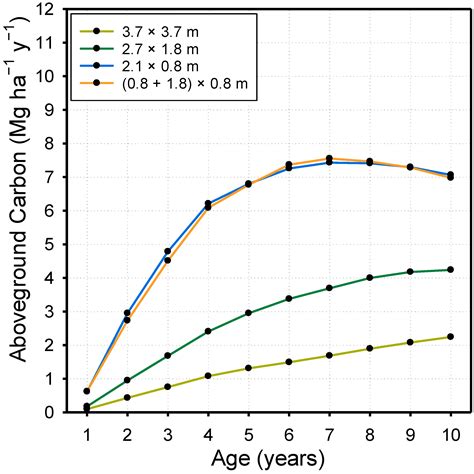Early Dynamics of Carbon Accumulation as Influenced by Spacing of a ...