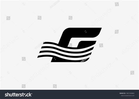 Typography Logogram Letter G Stripes Wavy Stock Vector (Royalty Free) 1981594883 | Shutterstock